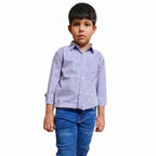 Purple Shade Checked Casual Shirt Boys ( R-138 )