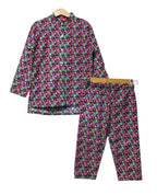 Green & Pink Flower Top Pairs Girls ( R-424 )