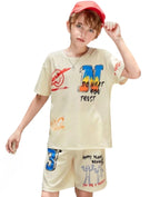 Happy Day Half Sleeve Cream Nicker Suit Boys ( R-380 ) (R-147)