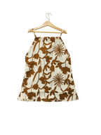 Brown Flower Cream Skirt Girls ( R-421 )