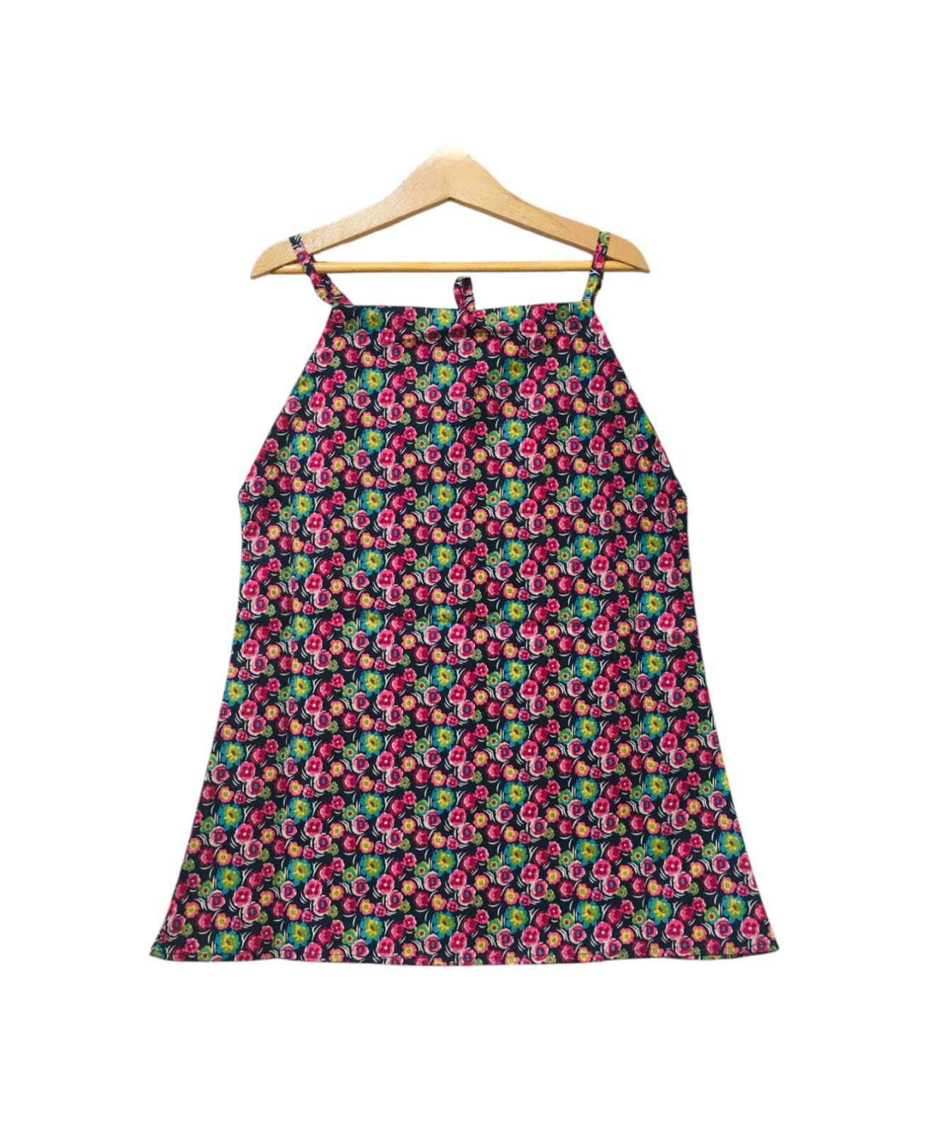 Green And Pink Flower Black Skirt Girls ( R-414 )