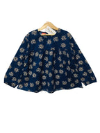 Brown Flower Navy Top Girls ( R-430 )