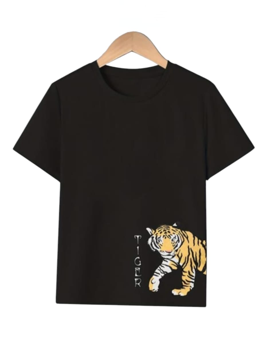 Tiger Black T-Shirt Boys ( R-87 )