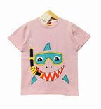 Shark Teeth Baby Pink T-Shirt Boys ( R-103 )