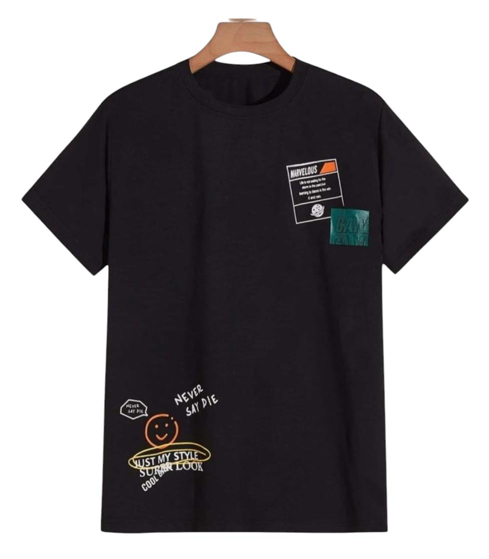 Marvelous Black T-Shirt Boys ( R-357 )