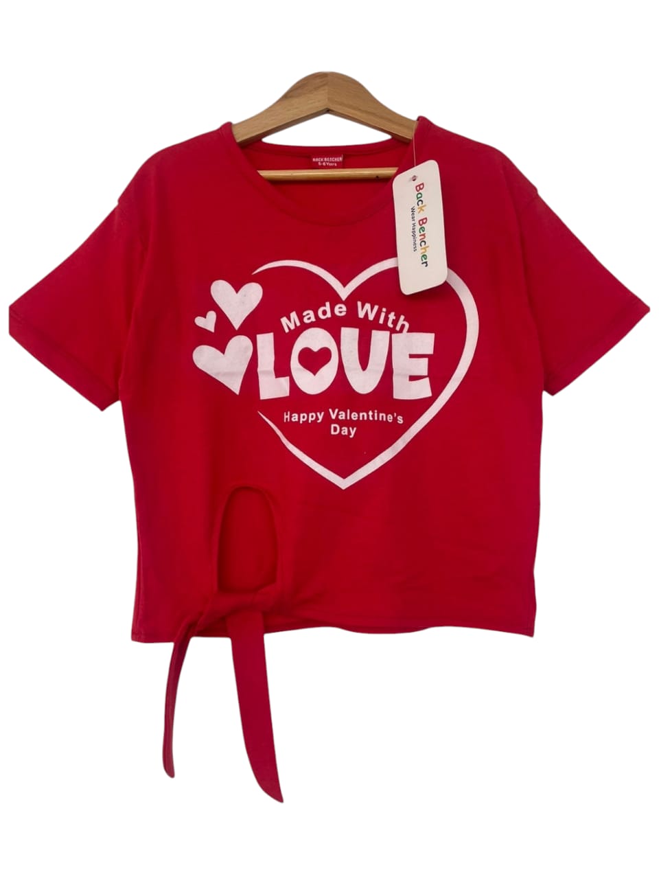 Made With Love Red T-Shirt Girls ( R-100 )