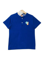 Spinner Logo Royal Blue Henley Polo Shirt Boys ( R-357 )