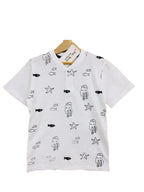Fish Family White Henley Polo Shirt Boys ( R-356 )