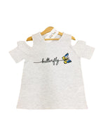 Butterfly Oatmeal T-Shirt Girls ( R-87 )
