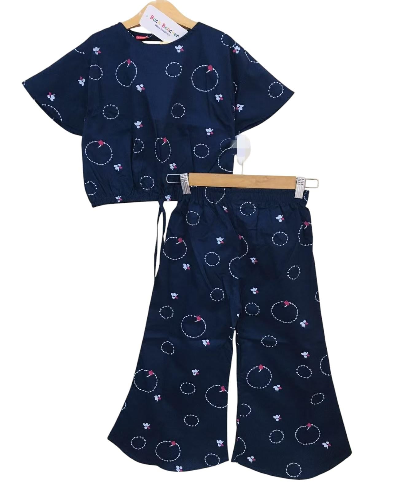 White Circle Half Sleeve Navy Skate Fish Girls ( R-271 )