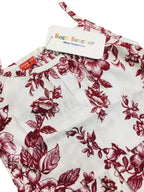 Mahroon Flower White Skirt Suit Girls ( R-134 )