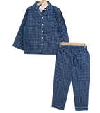 Navy Checked Night Suit Boys ( R-220 )
