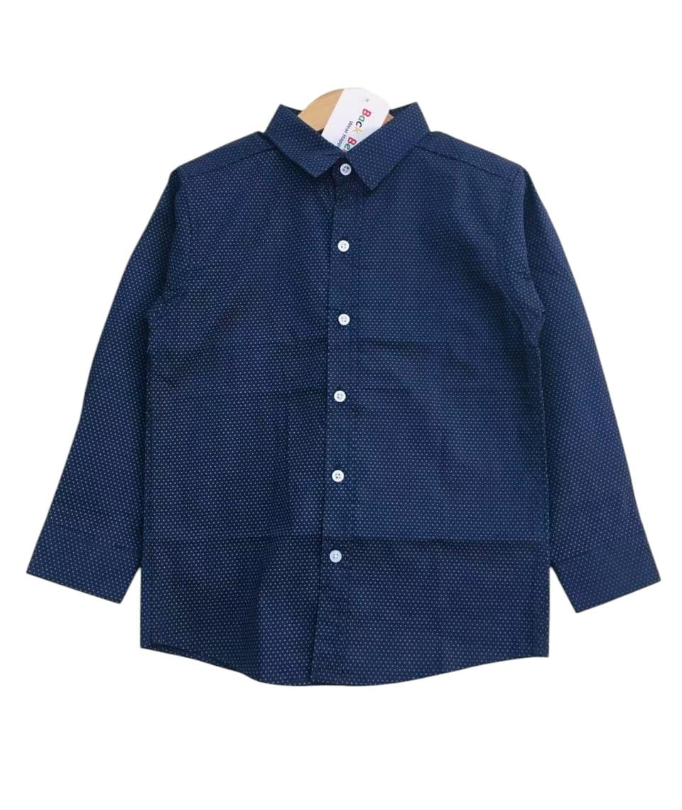 Break Dots Navy Casual Shirt Boys ( R-328 N)