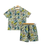 Green Yellow Flower White Nicker Suit ( R-9 )