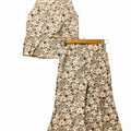 Cream Flower Selati Skirt Suit Girls ( R-351,352 )
