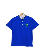Tree Sun Royal Blue Henley Polo Shirt Boys ( R-381 )