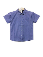 Purple Check Half Sleeve Casual Shirt Boys ( R-59 )