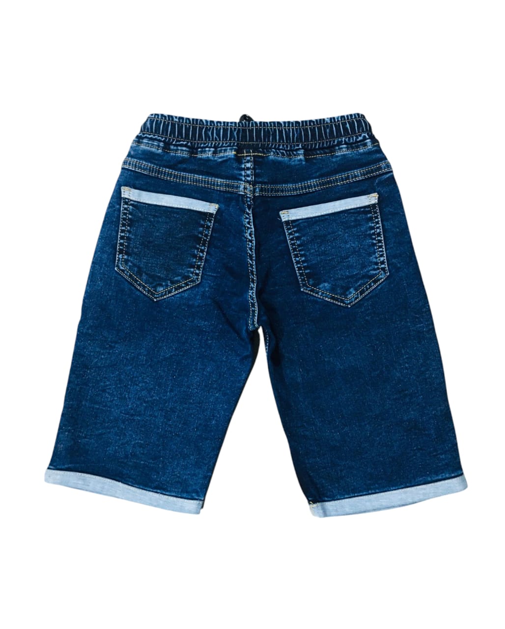 Dark Blue With Rib Denim Shorts Boys ( R-295 )