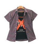 Motivated Red Blue Check Double Casual Shirt Boys ( R-329 )