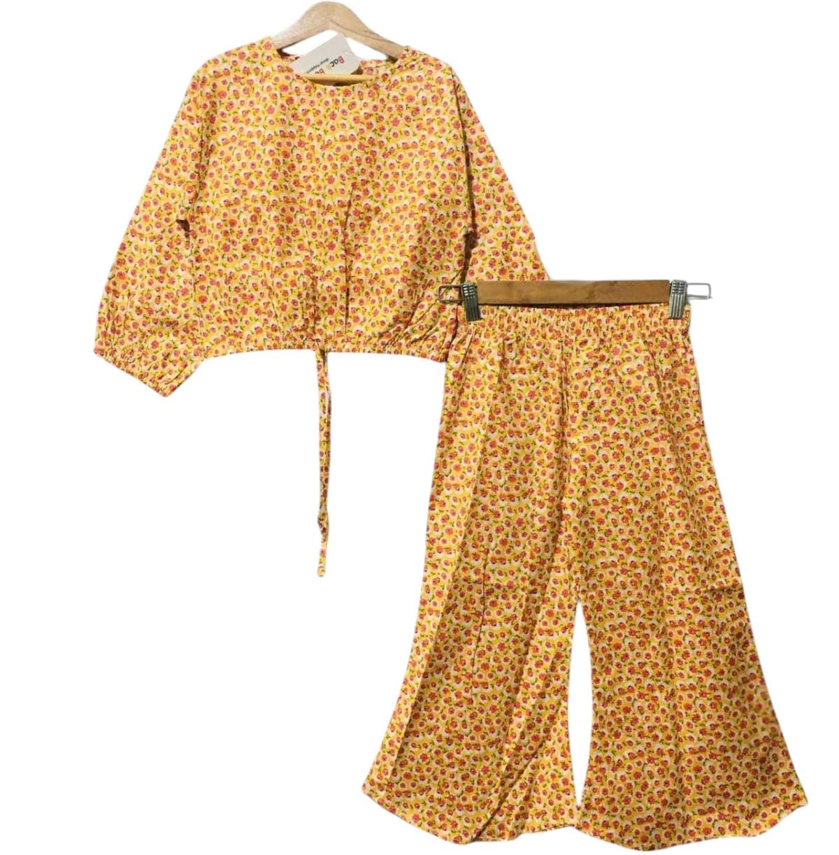 Red Flower Full Sleeve Yellow Skate Fish Girls ( R-389 )