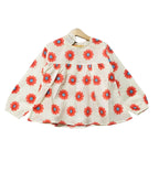 Red Flower White Top Girls ( R-208 )