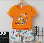 Vroom Orange Nicker Suit New born ( R-340=354 )