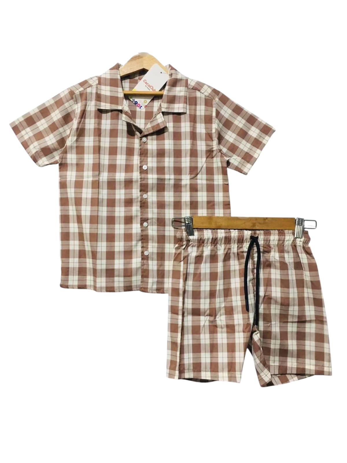 Brown & Off White Nicker Suit ( R-70 )