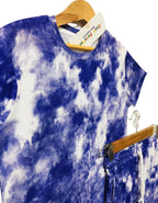 Purple Shade Half Sleeve Trouser Shirt