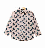 Zebra Print Peach Casual Shirt Boys ( R-5 )