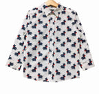 Zebra Print White Casual Shirt Boys ( R-5 )