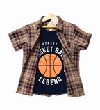 Legend Mahroon Check D/Casual Shirt Boys ( R-452 )