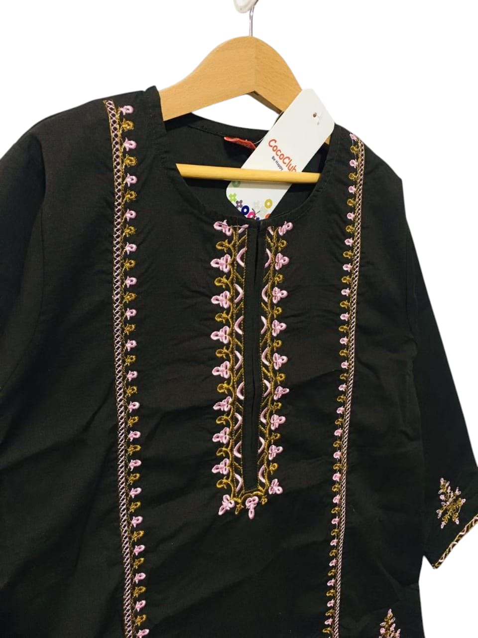 Top & Buttom Embroidery Chocolate Top Girls ( R-442 )