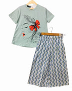 Girl Skatch Pista Shirt & Cotton Flapper Girls ( R-424 )