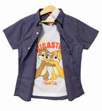 Disaster Red Blue Check D/Casual Shirt Boys ( R-452 )