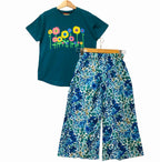 Five Multi Flower Zinc Shirt & Cotton Flapper Girls ( R-438 )