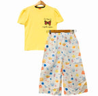 Butterfly Lemon Shirt & Cotton Flapper Girls ( R-470 )