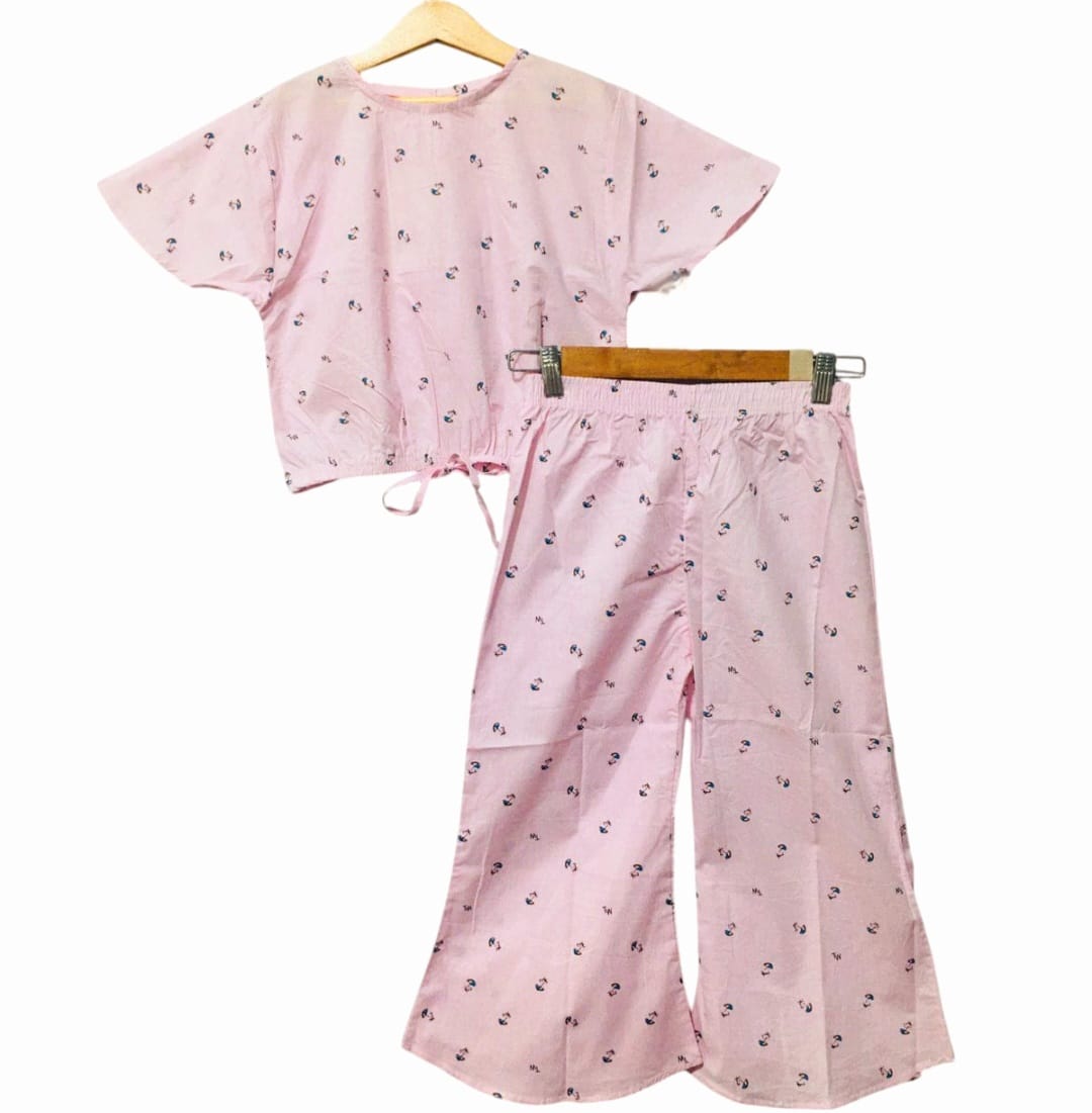 Umbralla With Chair H/Sleeve Baby Pink Skate Fish Girls