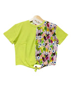 Multi Flower Parrot T-Shirt Girls ( R-456 )