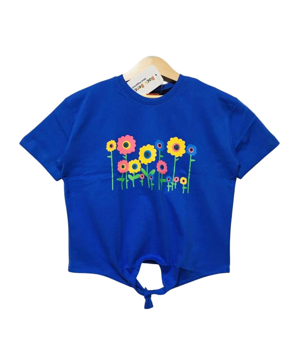 Five Multi Flower Purple T-Shirt Girls ( R-456 )