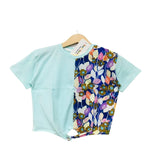 Multi Flower Sky Blue T-Shirt Girls ( R-456 )