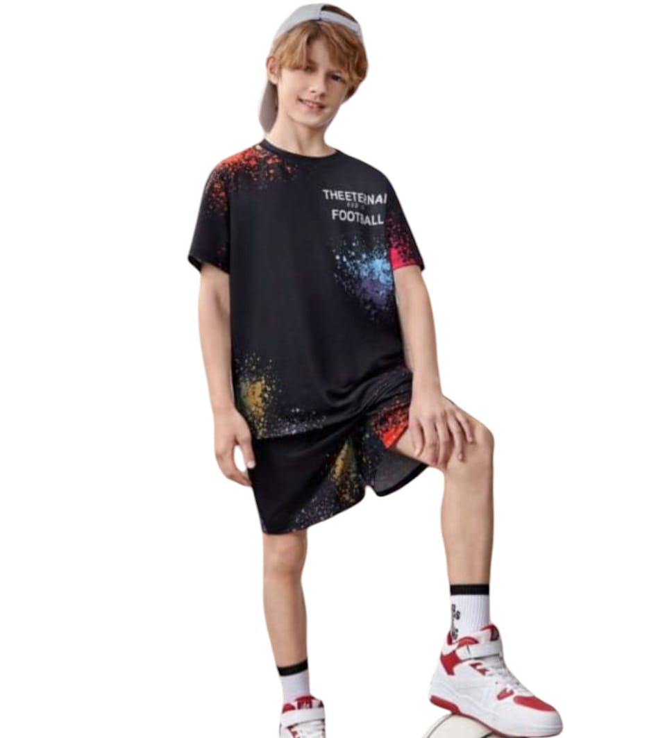 Eternal & Football Black Nicker Suit Boys