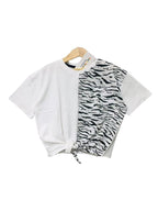 Leopard Print White T-Shirt Girls