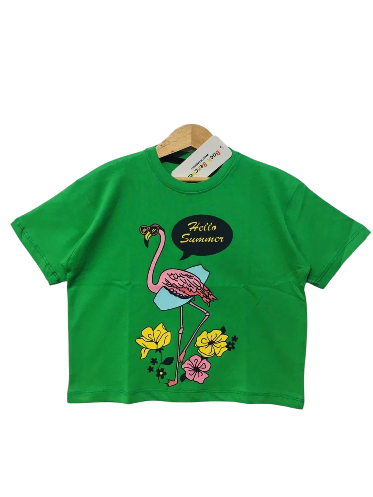 Hello Summer Parrot T-Shirt Girls