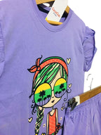 Baby Doll Light Purple Nicker Suit Girls(R-211)