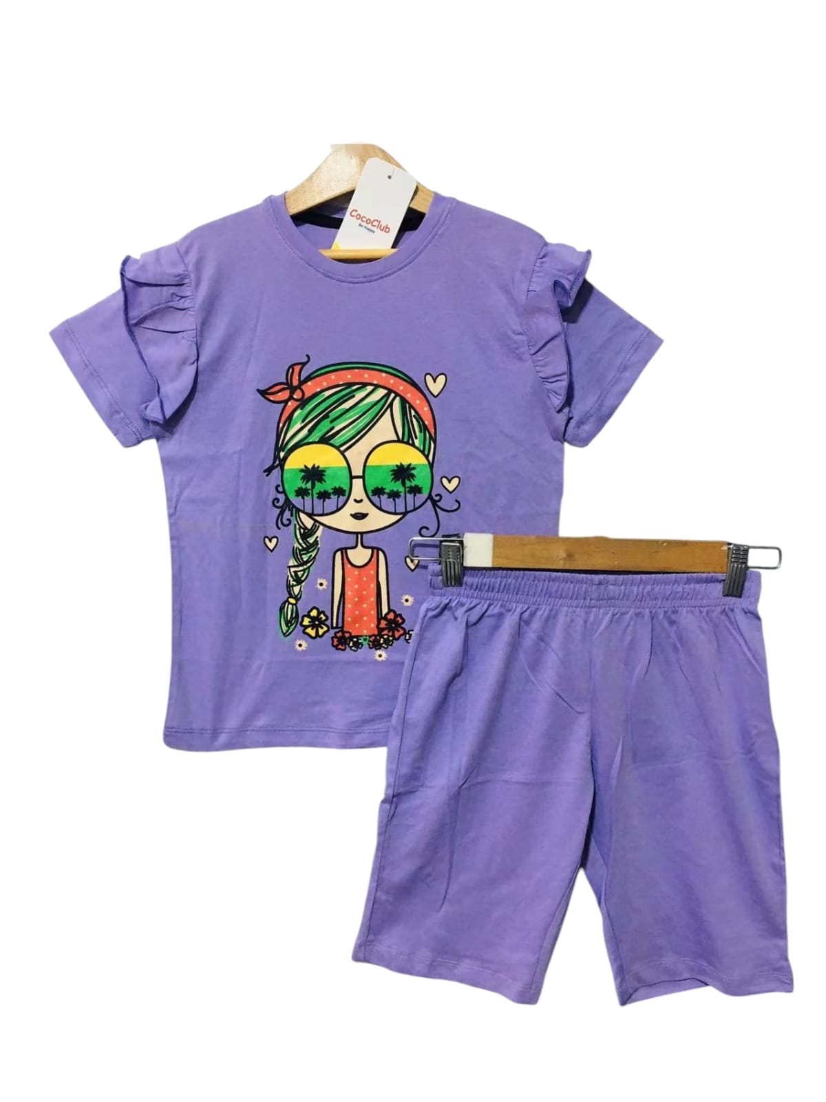 Baby Doll Light Purple Nicker Suit Girls(R-211)