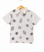 Star Fish White Collar Polo New Born(R-348,349)