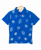 Star Fish Royal Blue Collar Polo New Born(R-348,349)