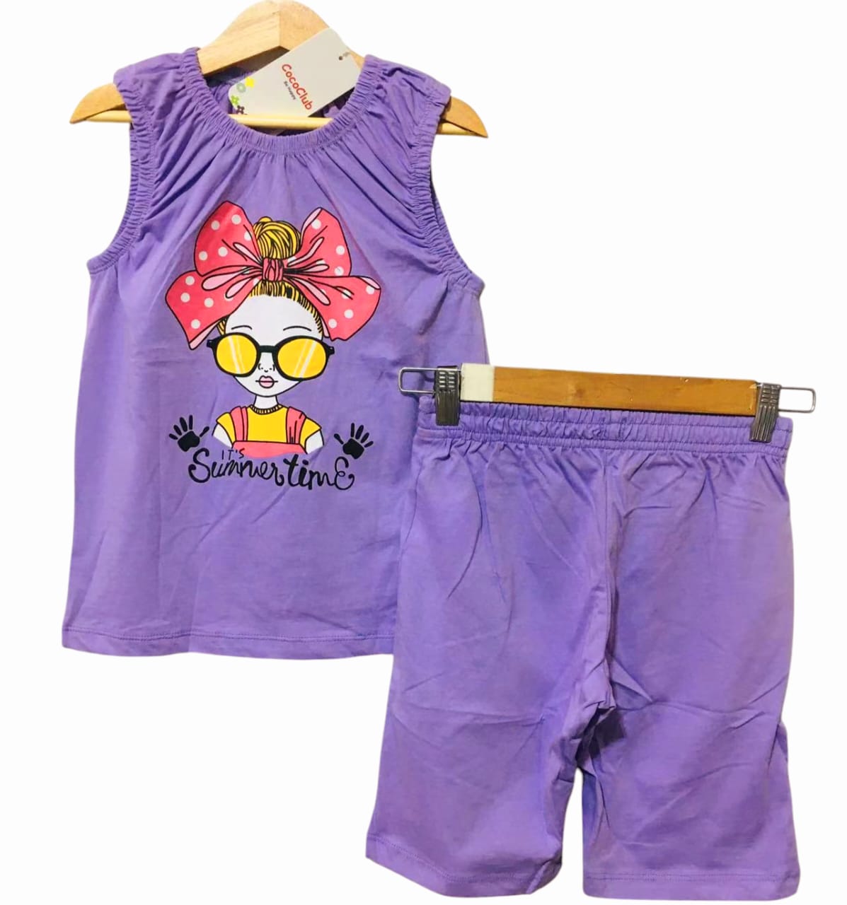 Summer Time Purple Nicker Suit Girls(R-211)
