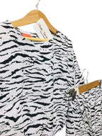 Lepord Print Full Sleeve White Skate Fish Girls(R-473)