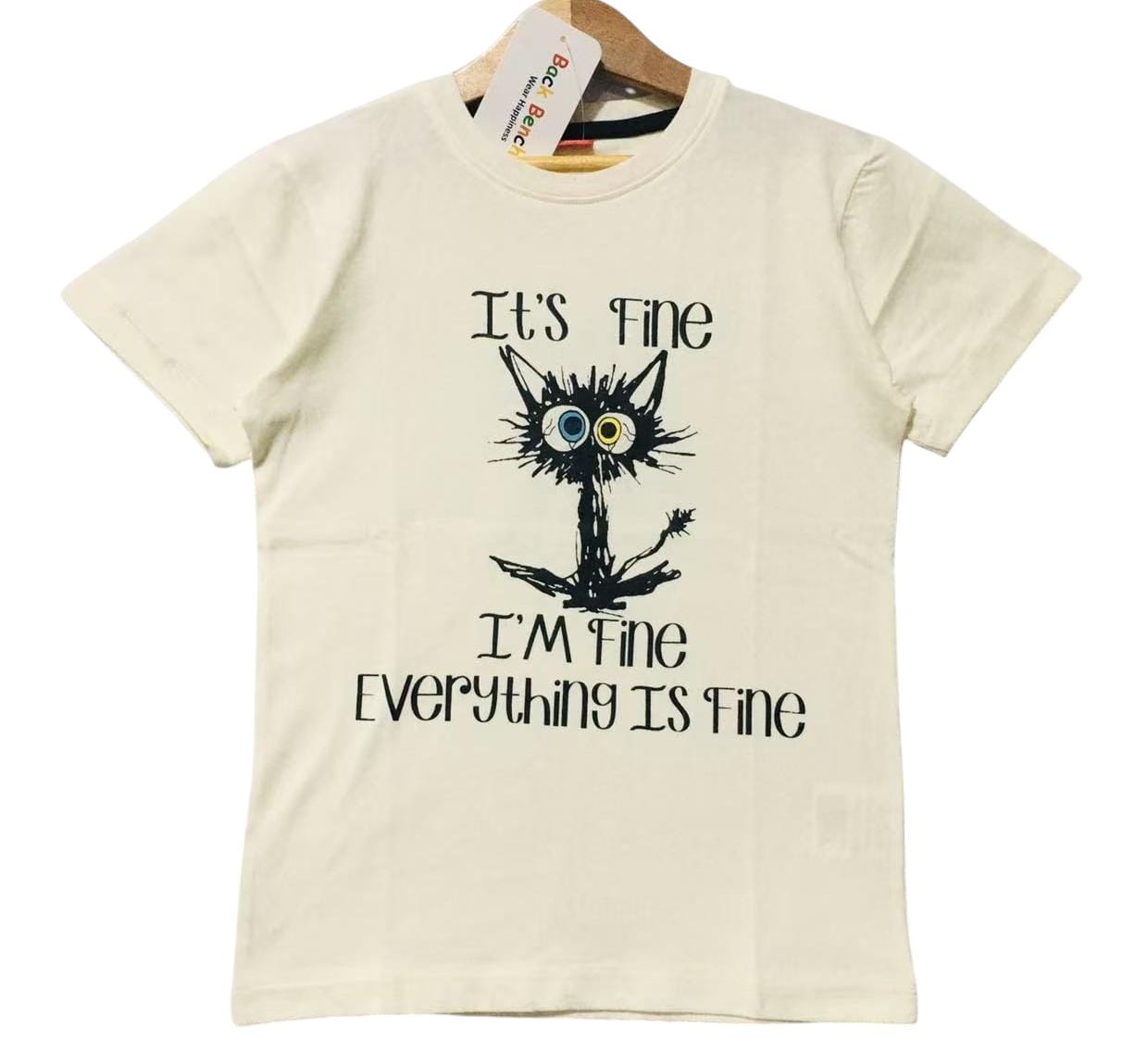 It's Fine Cream T-Shirt Boys